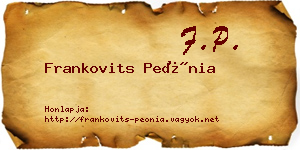 Frankovits Peónia névjegykártya